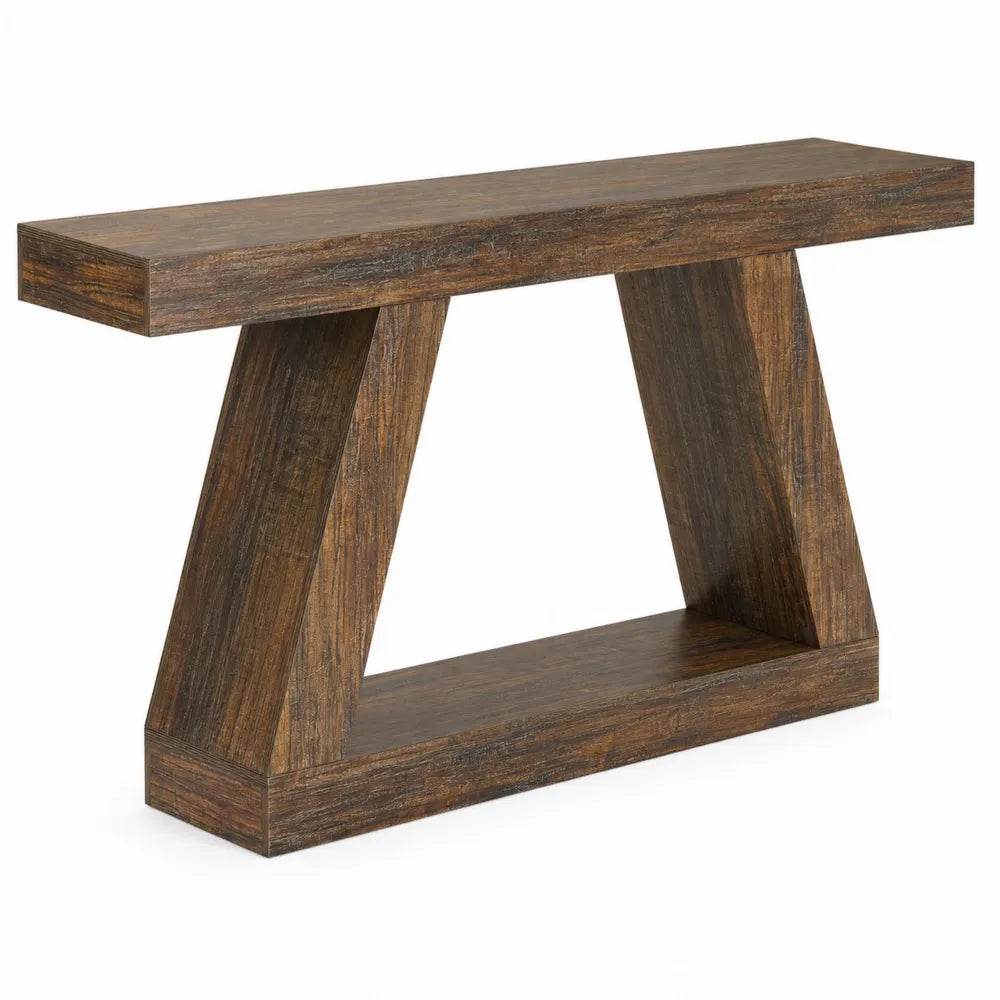 Console en bois 120 cm Marron