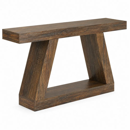 Console en bois 120 cm Marron
