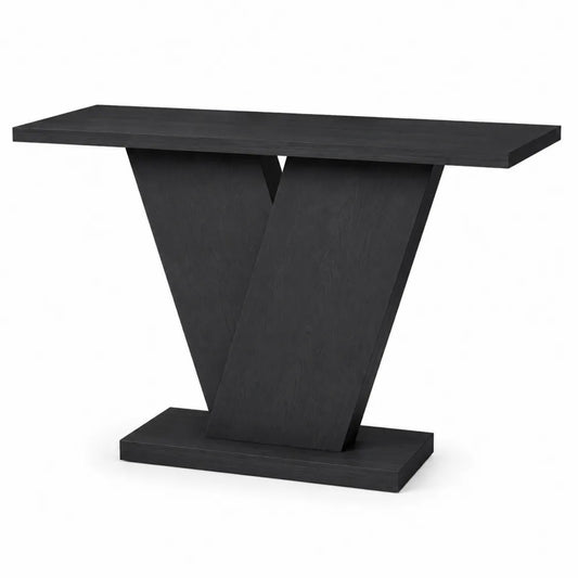 Table console en bois noir