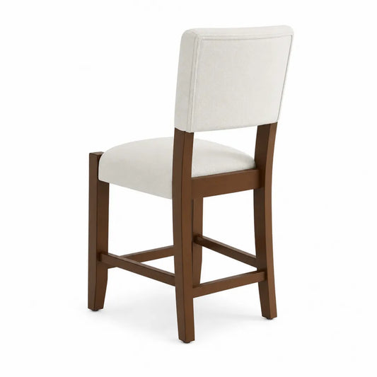 Chaise en bois et tissu blanc 90 cm