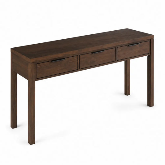 Console en Bois Massif avec 3 Tiroirs 120 cm