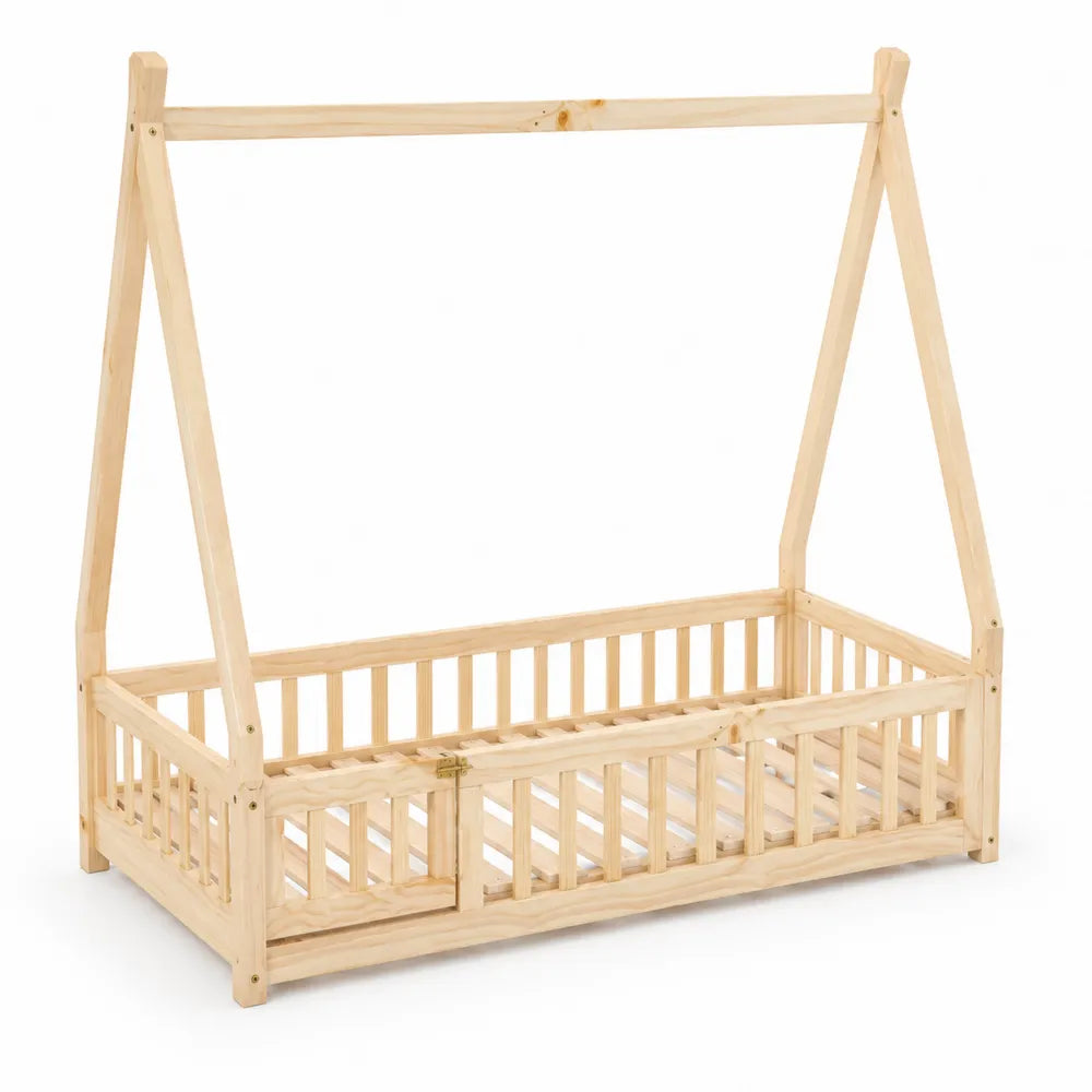 Lit cabane en bois de pin massif 200x90 cm